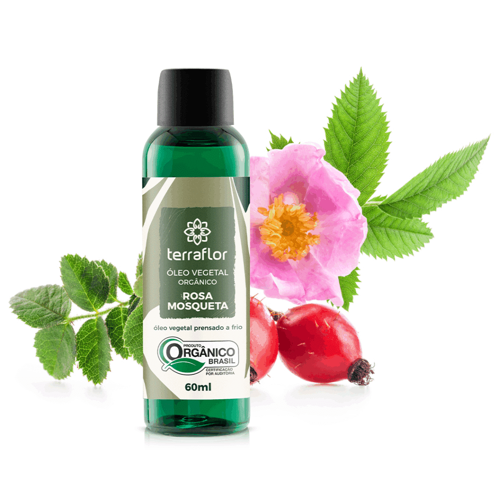 Frasco de óleo vegetal Rosa Mosqueta (Rosa rubiginosa) orgânico Terra Flor