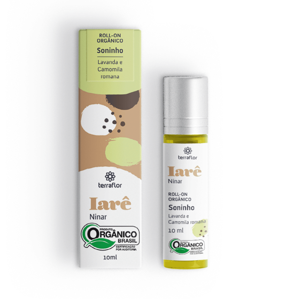 Frasco de roll on Iarê Soninho (Lavanda e Camomila Romana) orgânico Terra Flor