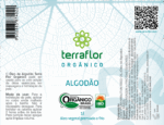 Rótulo do óleo vegetal de algodao orgânico 1L.