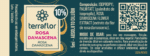 Rótulo do óleo essencial Rosa Damascena (Rosa damascena) diluído a 10% Terra Flor