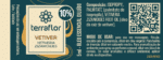 Rótulo do óleo essencial Vetiver (Vetiveria zizanioides) diluído a 10% Terra Flor