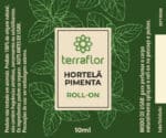Rótulo do roll on Hortelã Pimenta (Mentha piperita) Terra Flor